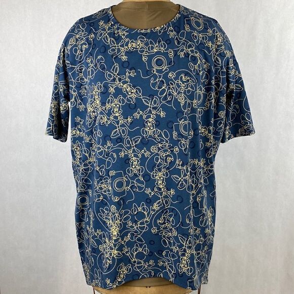 LuLaRoe Minnie Mouse Irma Top Shirt Tunic Disney Camera Blue Small - Picture 9 of 9